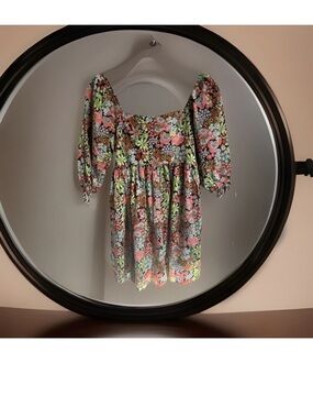 Y2K FOREVER  21 Floral Print Babydoll Dress Size MEDIUM